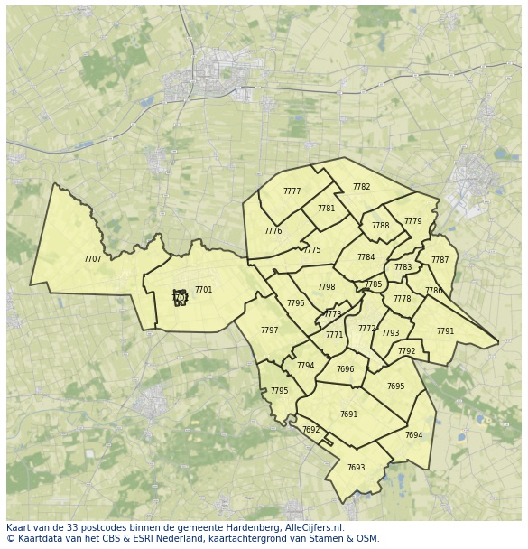Gemeente kaart hardenberg